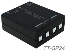 2 input to 4 output Toslink Optical Digital Audio Switcher/Splitter, TT-SP24