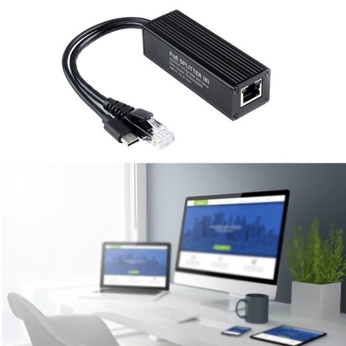 Gigabit Ethernet PoE Splitter 5V 5A Output Power Adapter Fast Speed For VoIP - Afbeelding 3 van 10