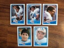5 Card Lot of 1988 Topps Houston Oilers Football Cards ( 1 Rookie )