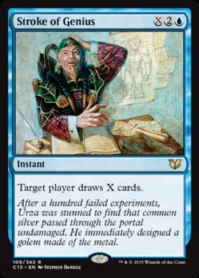 1 x Stroke of Genius - Commander 2015 - Light Play - MTG