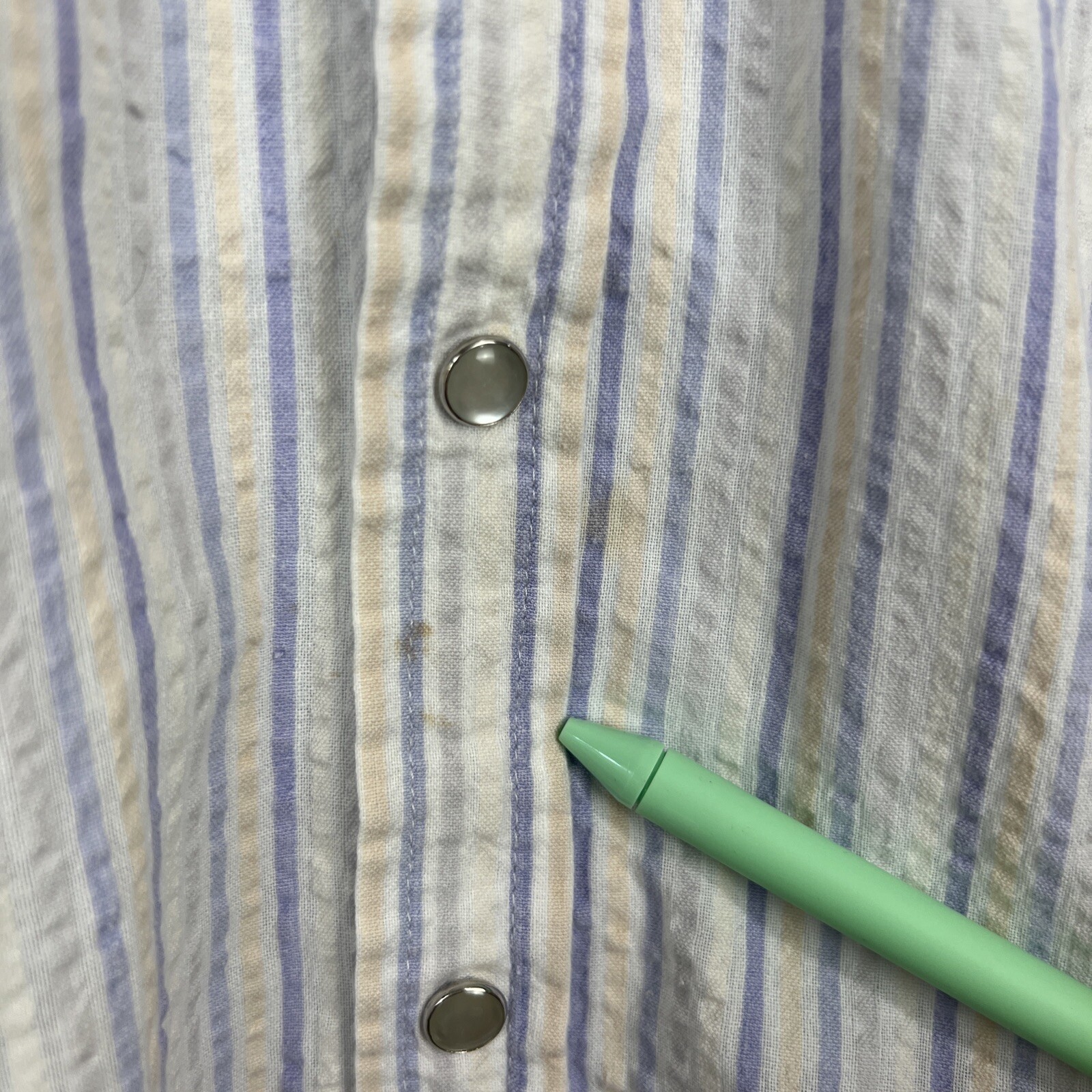 Moda Tech Button Down Shirt Men Large Purple Stri… - image 6