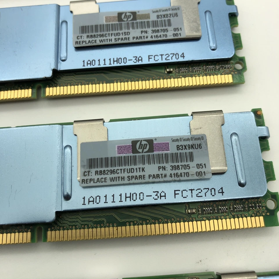 512MB DDR2 PC2-5300F 667MHz HP# 398705-051 Server Memory RAM 416470 ECC 512 MB - Image 4 of 4