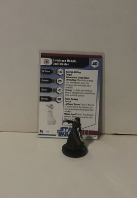 Star Wars Miniaturen Luminara Unduli Jedi Meister 5/6 mit Karte