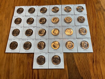 2011 - 2023 P&D Kennedy Half Dollar Brilliant Uncirculated from Mint ...