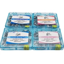 50Sets Dental Orthodontic Buccal Tube 1st 2nd Molar Tube Roth MBT .022 Mesh Base