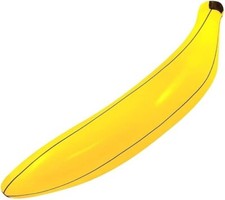 LARGE 70CM YELLOW INFLATABLE BANANA FOR POOL PARTIES, BIRTHDAYS DECORATIONS