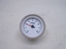 TELEFLEX 947447 TACHOMETER GAUGE WHITE FACE SILVER BEZEL  3 1/4 " MARINE BOAT