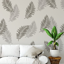 Single Palm Leaf Pattern Wall Stencil - Durable  Reusable Mylar Stencils
