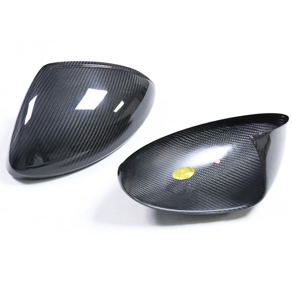Capa de espelho lateral de fibra de carbono real para Porsche 718 Boxster Cayman 16-23 - Imagem 3 de 4