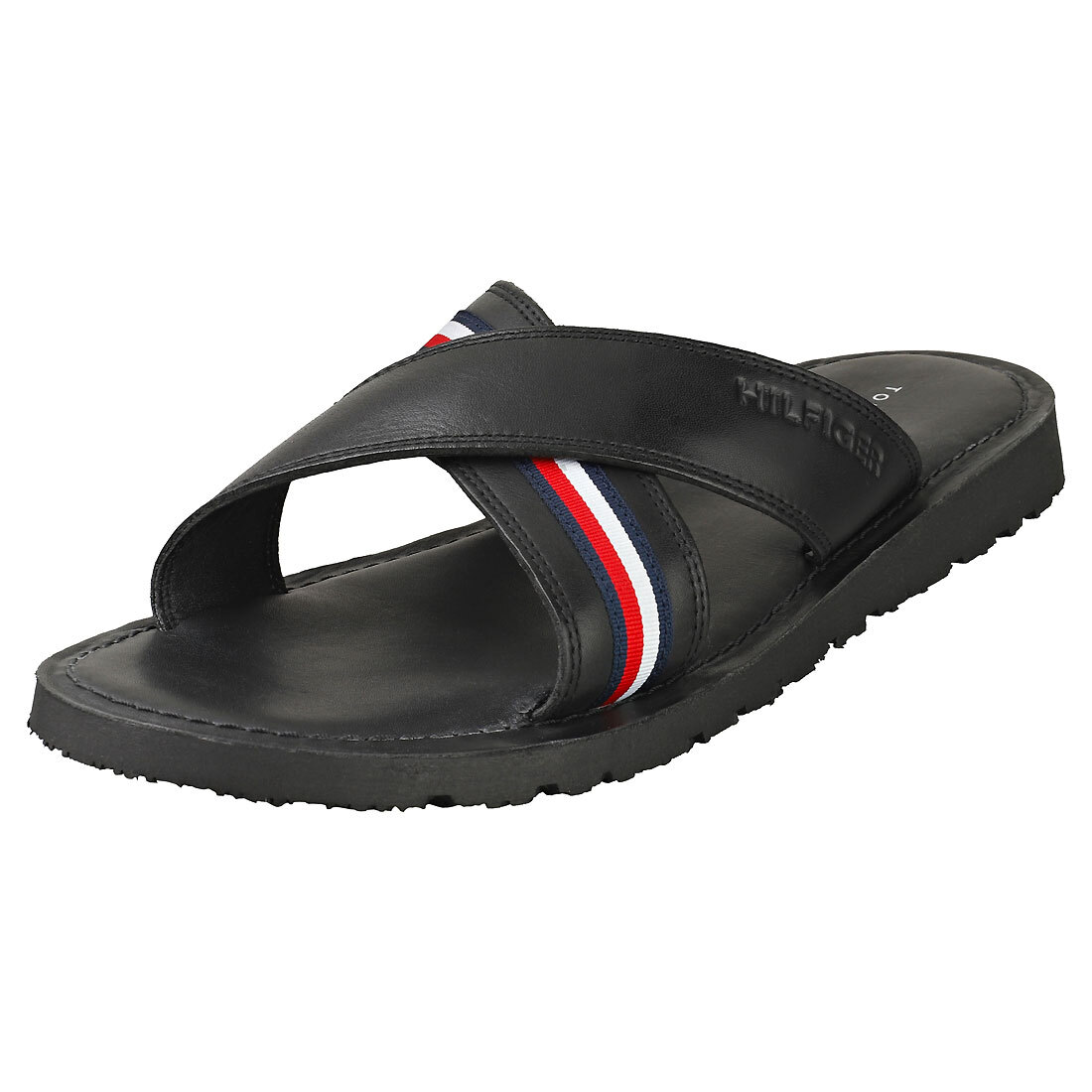 Tommy Hilfiger Criss Cross Mix Mens Black Walking Sandals | eBay