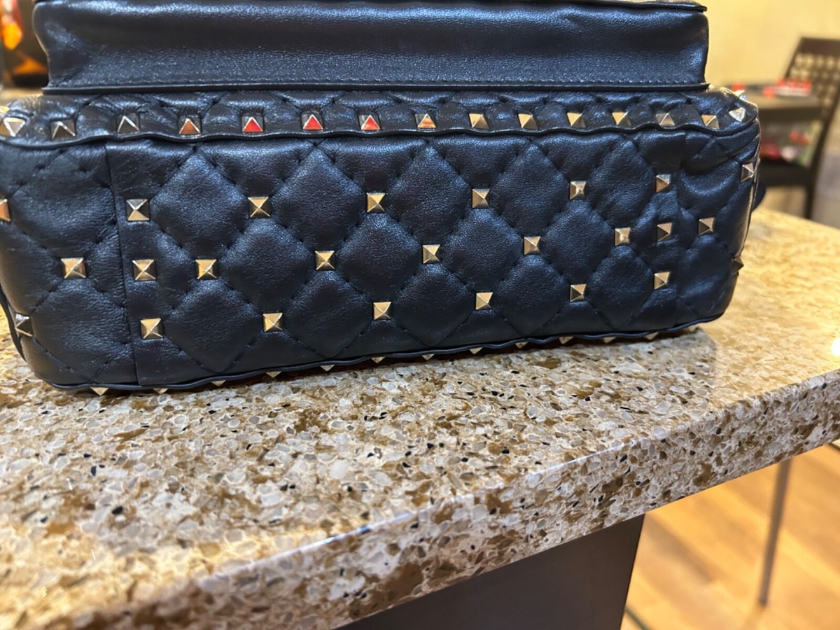 Valentino Lambskin Rockstud Spike Chain Shoulder Bag | eBay