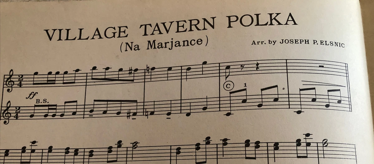 Village Tavern Polka Vintage Sheet Music Accordion