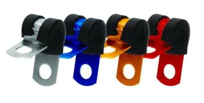 Goodridge Universal eloxiertes Aluminium P Clip Rohr Bremsschlauch gepolsterte Klemme