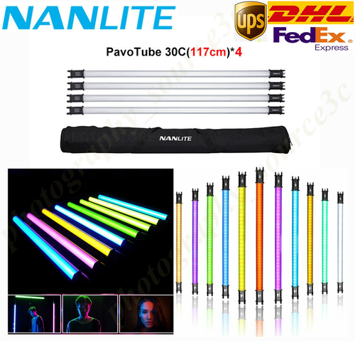 Nanlite PavoTube II 30C Kit RGBWW LED Video Tube Light 2700K-7500K APP Control