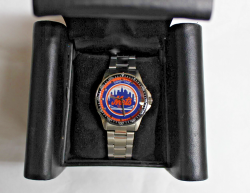 MLB New York Mets Men's Game Time Wristwatch NOS Works! Free Shipping