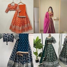 PARTY WEAR LEHENGA CHOLI INDIAN DESIGNER BOLLYWOOD LEHENGA WEDDING BRIDAL ETHNIC