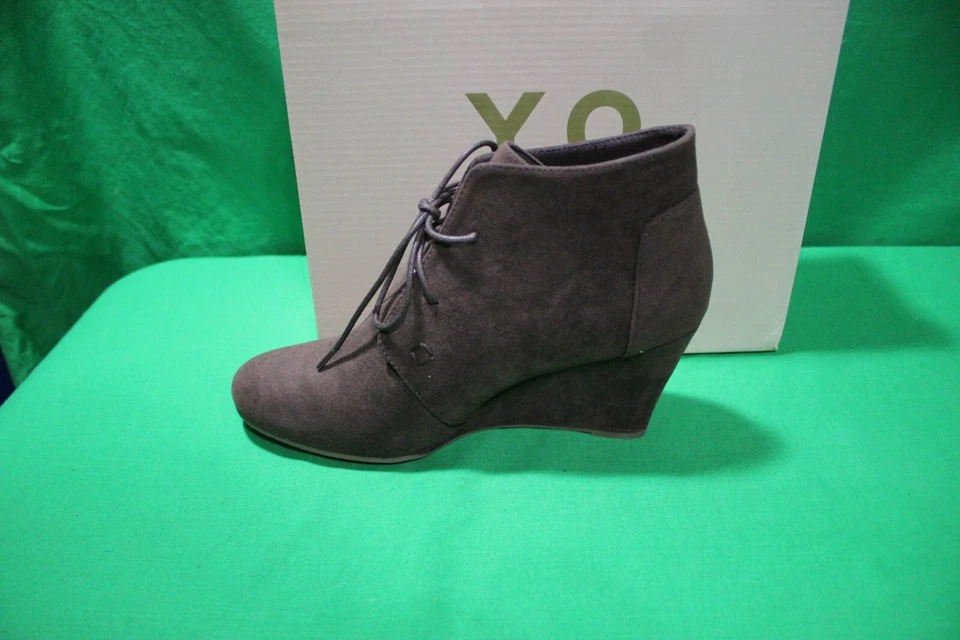 YOKI Marrón Botines de Cuña con Cordones Mujer Talla 10 Zapatos de Tacón al Tobillo Nuevos en Caja Foto 3 de 4