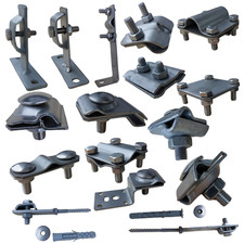 Blitzschutz Material Leitungshalter für Rundleitung 8-10mm Blitzableiter Erdung