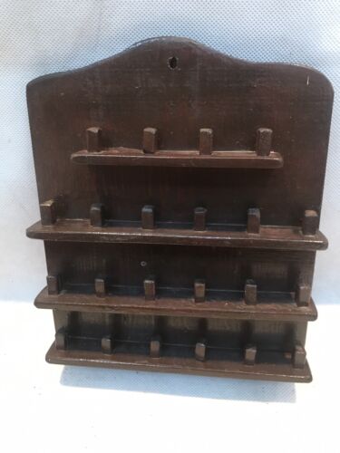 Thimble Display Case Wooden Display Rack Brown Well Made Wall Mount Lovely - 第 1/5 張圖片