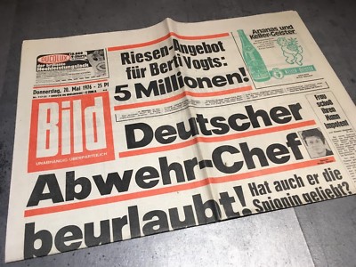 BILDzeitung 20.05.1976 Mai 20.5.1976 Geschenk Geburtstag 43. 44. Berti Vogts