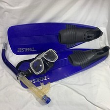 Bundle SCUBA SWIMMING GEAR DEEP SEE FLIPPERS FINS SIZE S 5-6 SNORKEL  MASK 38