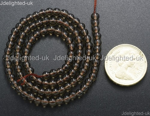 Natural Smoky Quartz Gemstone Round Beads 2mm 3mm 4mm 6mm 8mm 10mm 12mm 15.5" - Picture 4 of 15