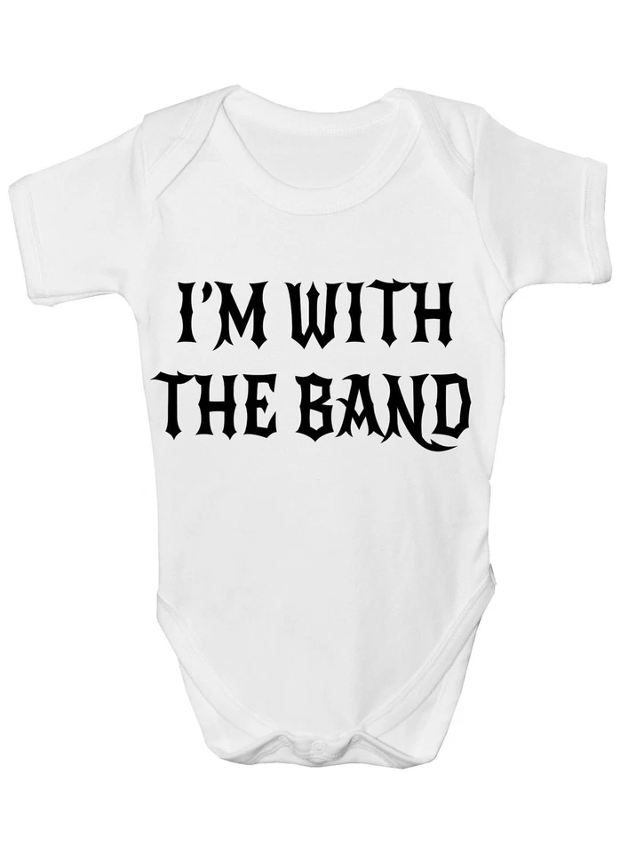 PRINTSHOP2000 I'm With The Band Rock Musik Strampler Weste Babykleidung lustiges Geschenk