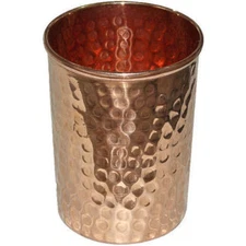 Pure Copper Tumbler Cup Tumbler Hammered Cup Ayurveda Health ( 300ml)