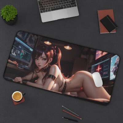 Anime Girl Gaming Mouse Pad Manga PC Gamer Desk Mat Cute Ass Kawaii Tcg Playmat
