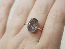 Nice Rutilated Quartz Gemstone 925 Sterling Silver Handmade Ring All Size AC-25