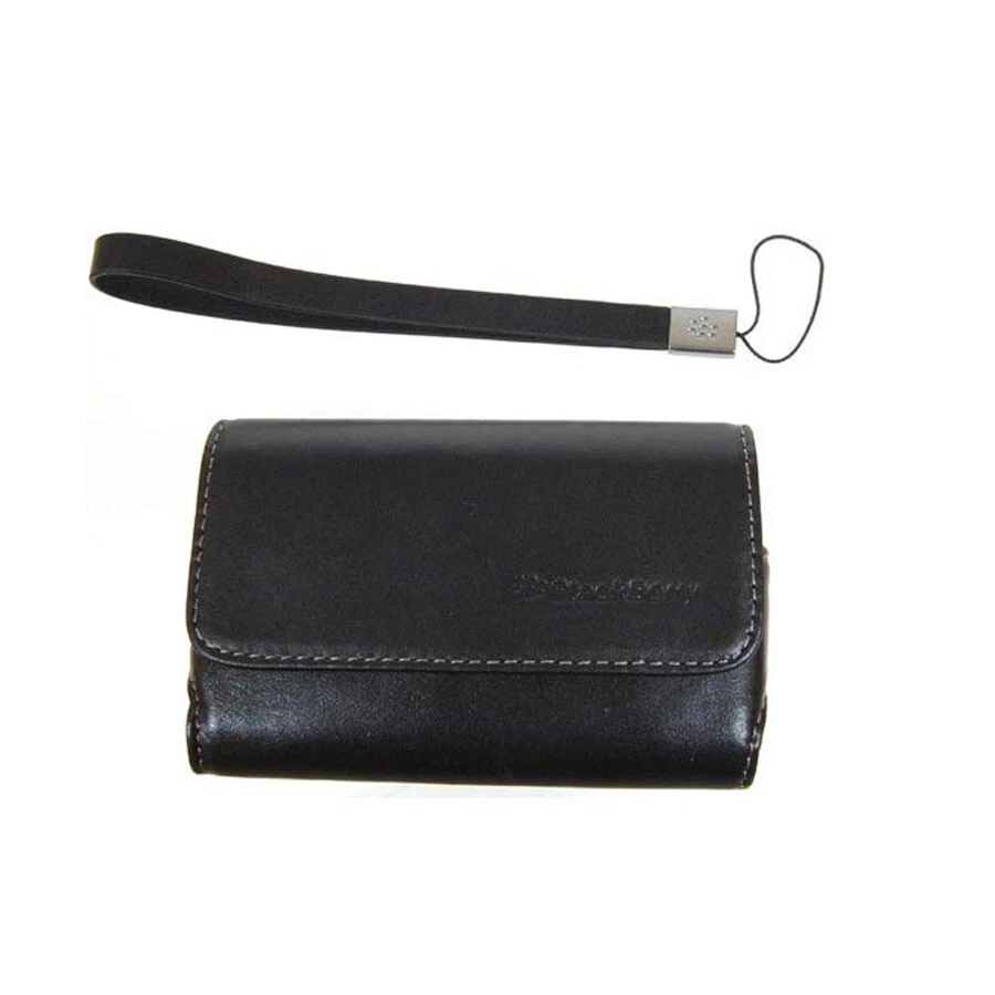 Housse Universelle Noire Horizontale Pour BlackBerry 8900 Curve - Cuir écologique