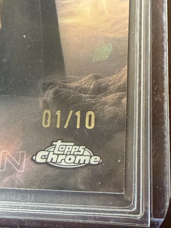 Lando Calrissian 2025 Topps Chrome Star Wars 1/10 Mustafar Black Ref Glover - Image 2 of 3