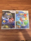 Nintendo Wii - Super Mario Galaxy 1 and 2 Bundle  CIB Complete w/Manual