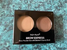 Styli-style Brow Express Powder Duo W Slanted & Spooly Brush - Light/med Sealed