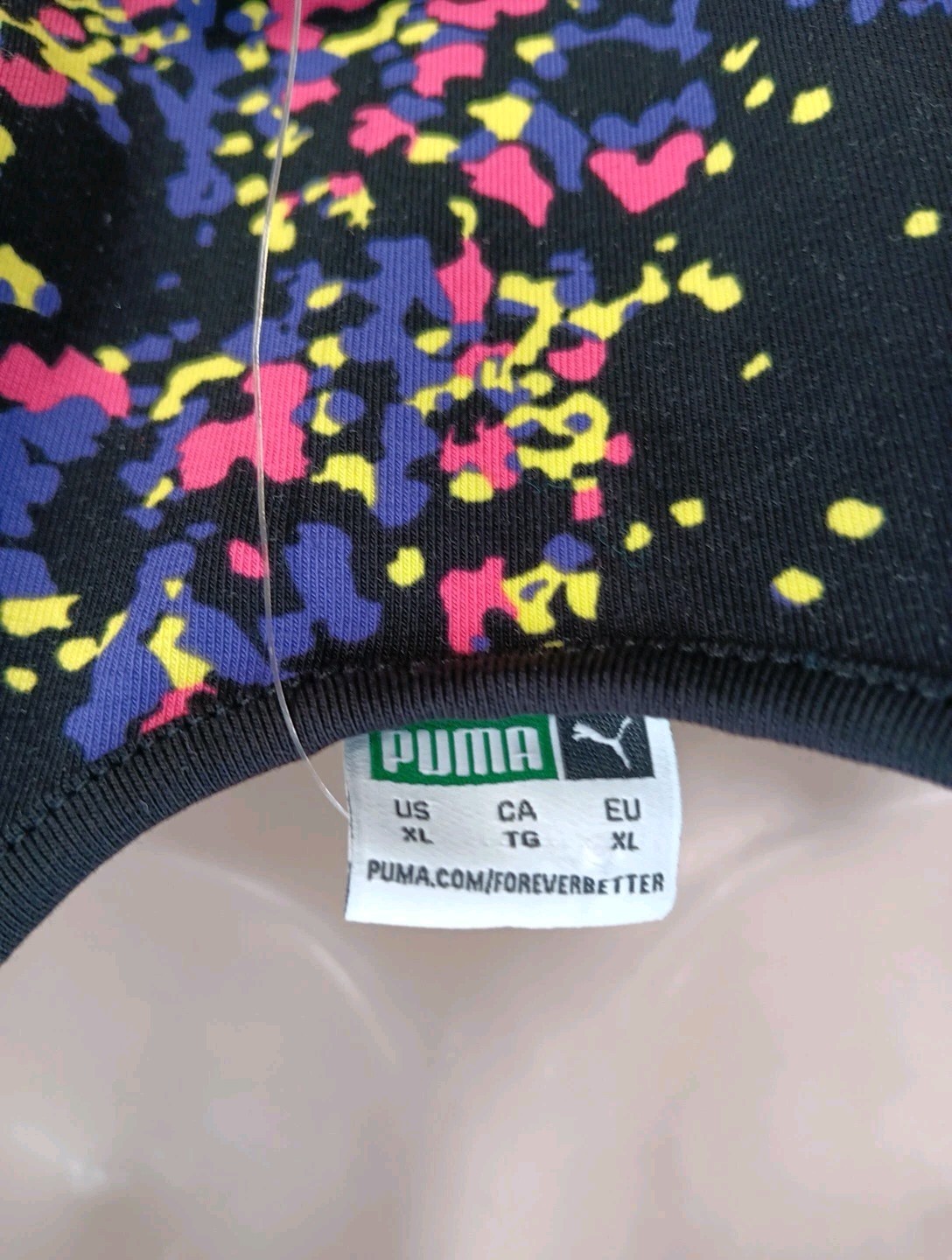 Puma Bodysuit Womens XL All Over Print Black Multi Activewear Performance Gym thumbnail 8