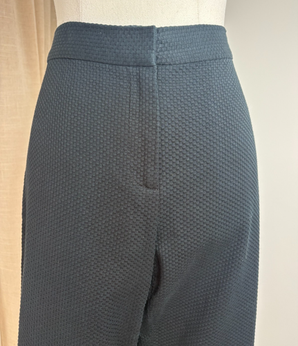 Bianca Spender for Carla Zampatti Black Textured Trouser Pants Size 14 L Luxe - Picture 6 of 10