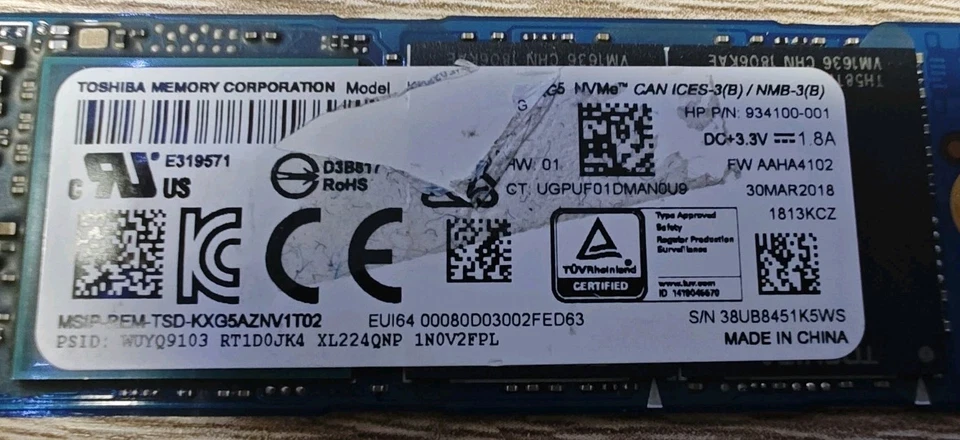 Toshiba 256GB m.2 SSD Festplatte mit Windows 11 Pro! - Bild 2 von 3