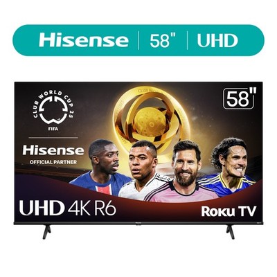Hisense R6 Series 58'' 4K UHD Smart LED TV with Roku & HDR