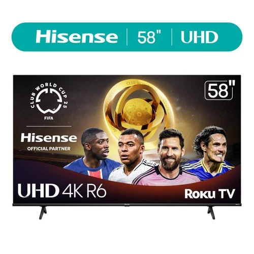 Hisense R6E3 58" 4K LED Smart TV - Black/Gray