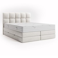 Boxspringbett - Weiß - H3 - Mit Bettkasten - 160X200 Cm Doppelbett Polsterbett
