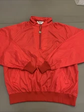 Vintage Windbreaker ~1980s West Wind 1/4 Zip Pullover w/Hood Made USA ~NEAR MINT