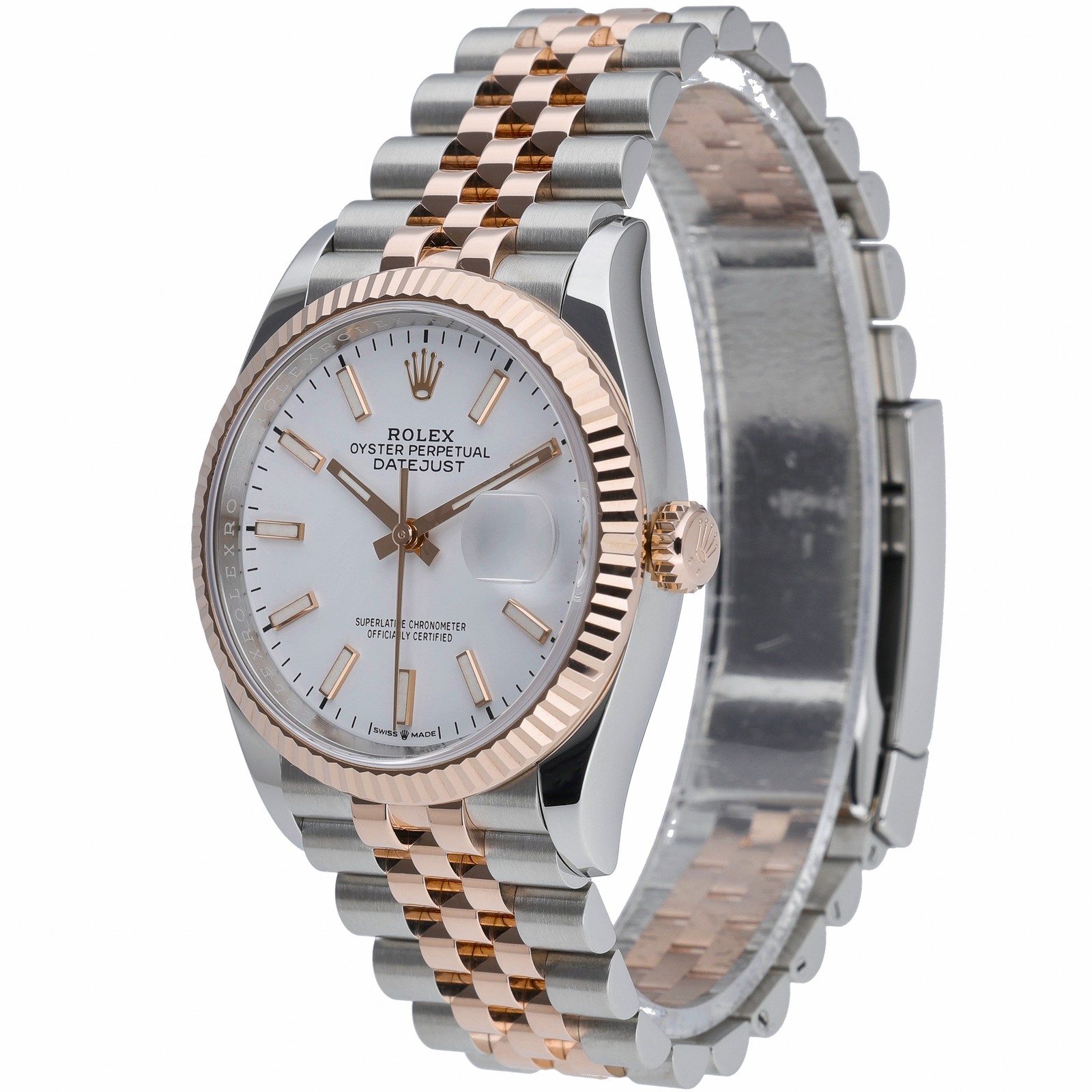 Rolex Datejust 126231 with 36mm Steel & Rose Gold case and White dial. Excell... image 3