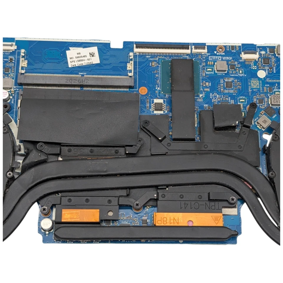 Placa madre para computadora portátil HP 15-DK L58864-601 LA-H462P intel i5-9300H GTX1650 4 GB Foto 3 de 4
