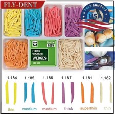 400pcDental Wooden Wedges Restoration Interdental Composite Contoured Wood Wedge