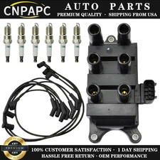 Brand Ignition Coil + 6 Spark Plug + Wires For Ford F-150 4.2L V6 FD498 DG485