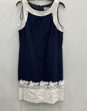 NWT Eliza J. Women's Navy/White Floral Lace Short Dress Size 6