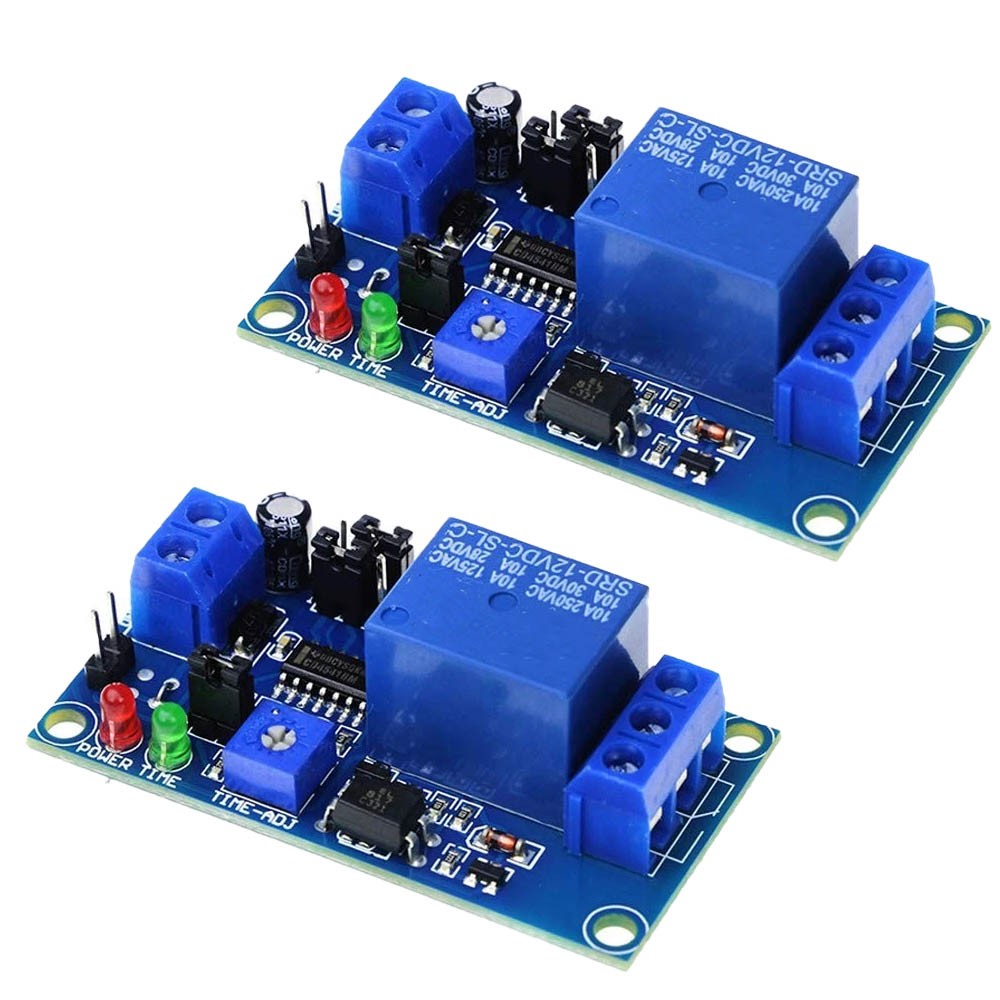 2Pcs DC12V 10A Delay Relay Switch Turn On Off Switch Module With Time Timer HOT