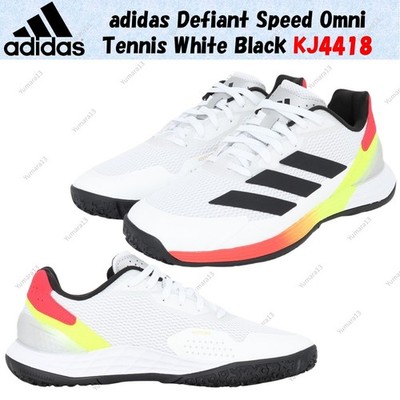 adidas Defiant Speed   Omni Tennis White Black KJ4418 Men's Size