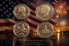1776-1976 US Bicentennial Quarter & Half Dollar Set • 200th Anniversary Coins