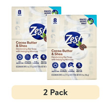 2 Pack Zest Cocoa Butter & Shea Bar Soap for ...